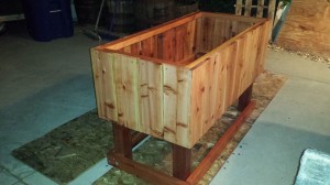 Redwood Elevated Raised Bed Planter