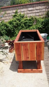 Redwood Elevated Raised Bed Planter